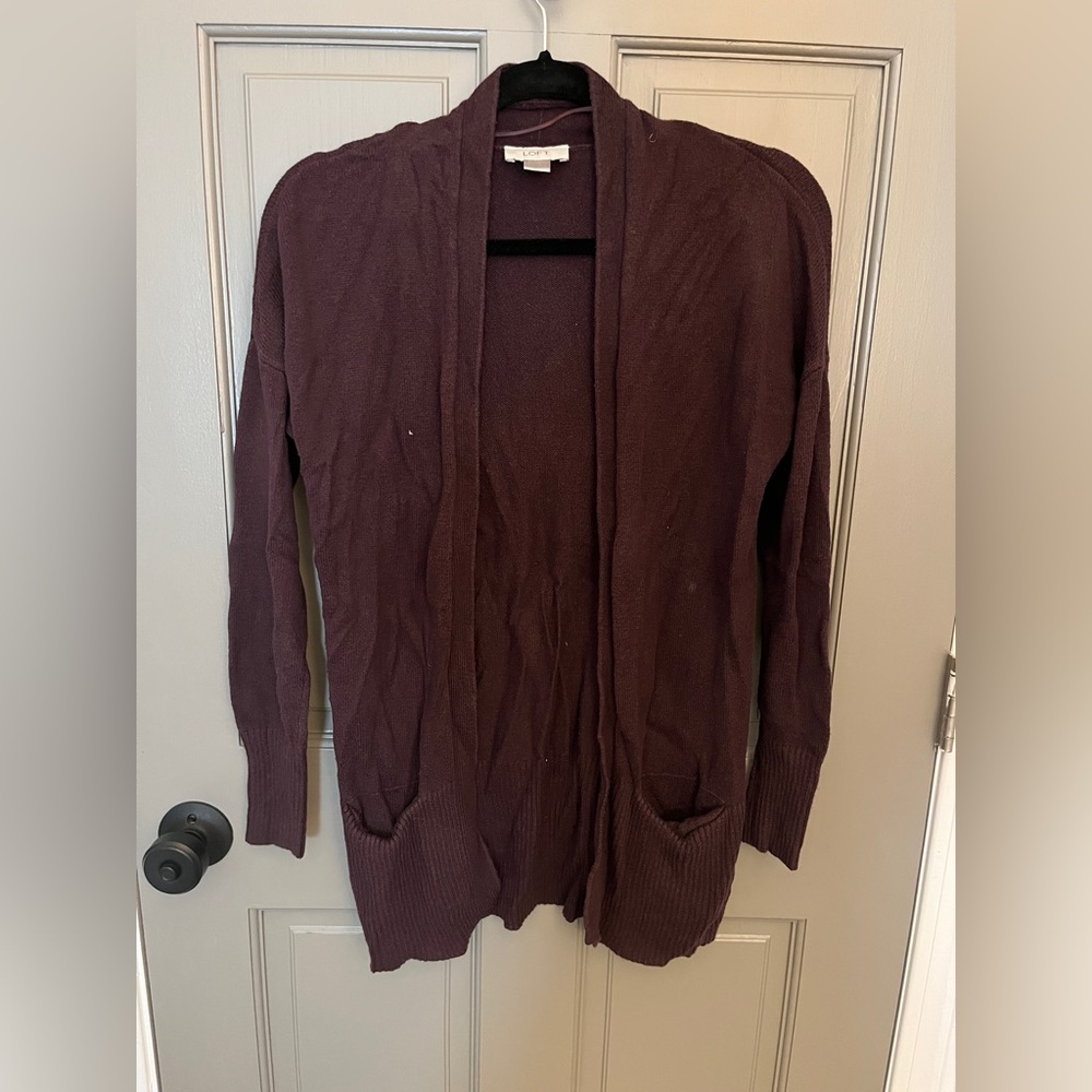 Loft Cardigan in Plum
